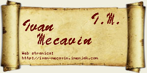 Ivan Mećavin vizit kartica